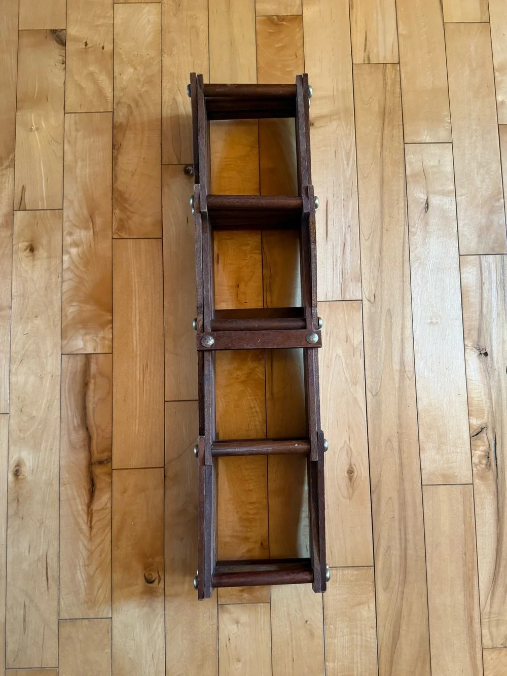 Vintage Wood Accordion Wine Rack